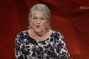 Germaine Greer on QandA (11/4/16). Photo by ABC.